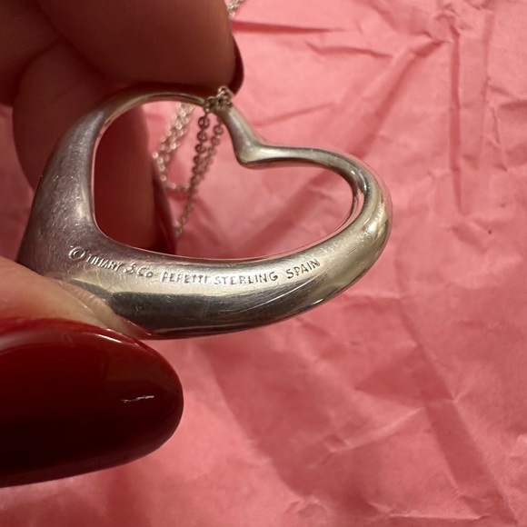 NE1 Tiffany x Elsa Peretti X-large open heart necklace ❤️♥️💖 - Picture 8 of 8